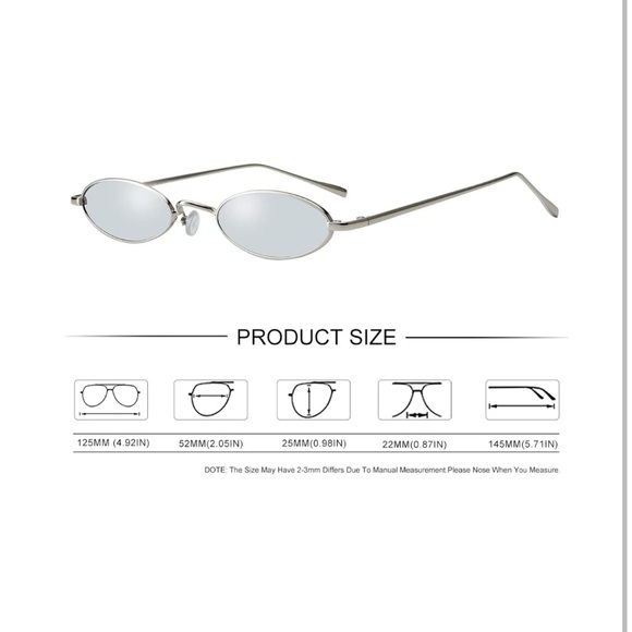 90s Small Oval Sunglasses - Picture 2 of 6